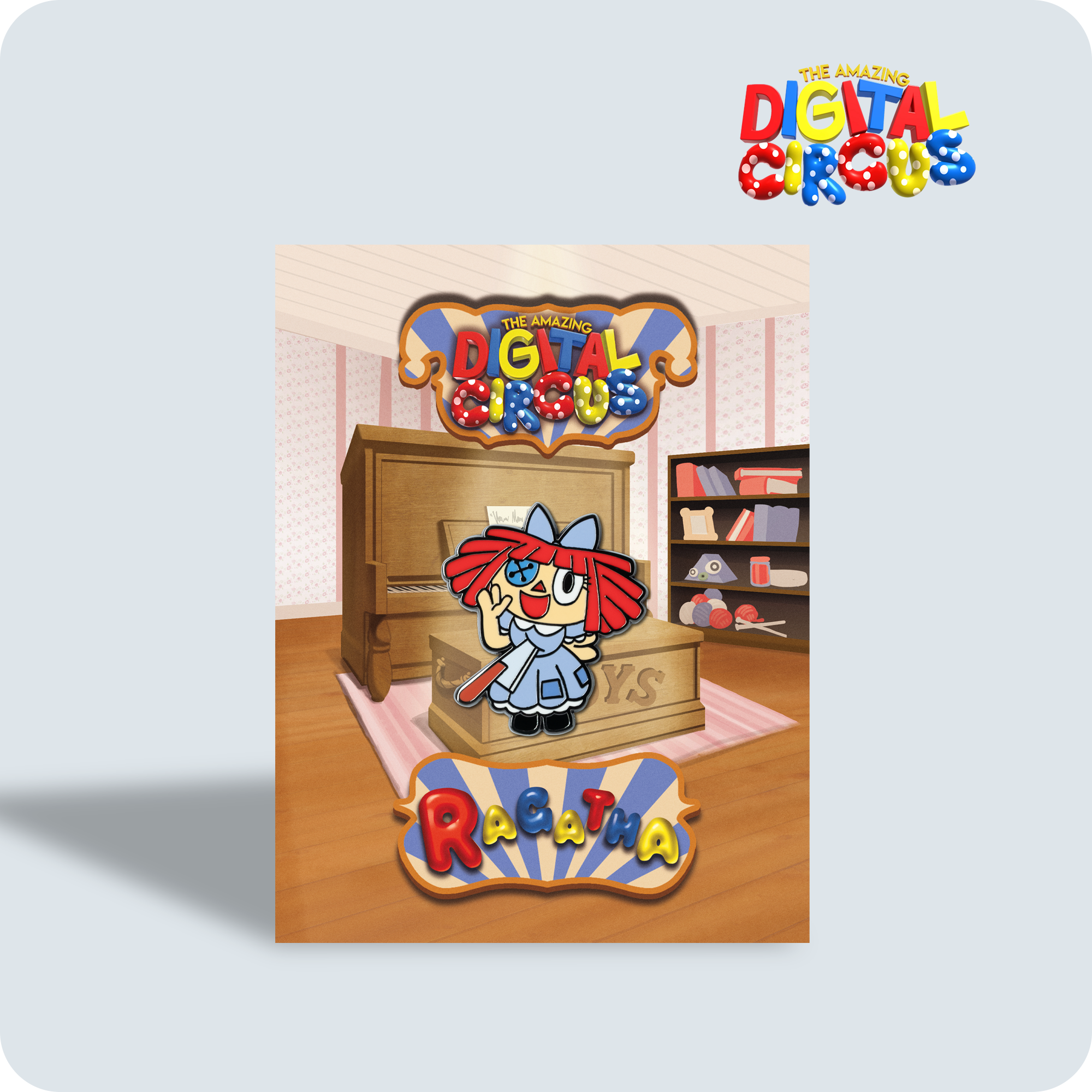 Ragatha Enamel Pin with Knife Design | Aluminum Alloy Badge | Zeurel