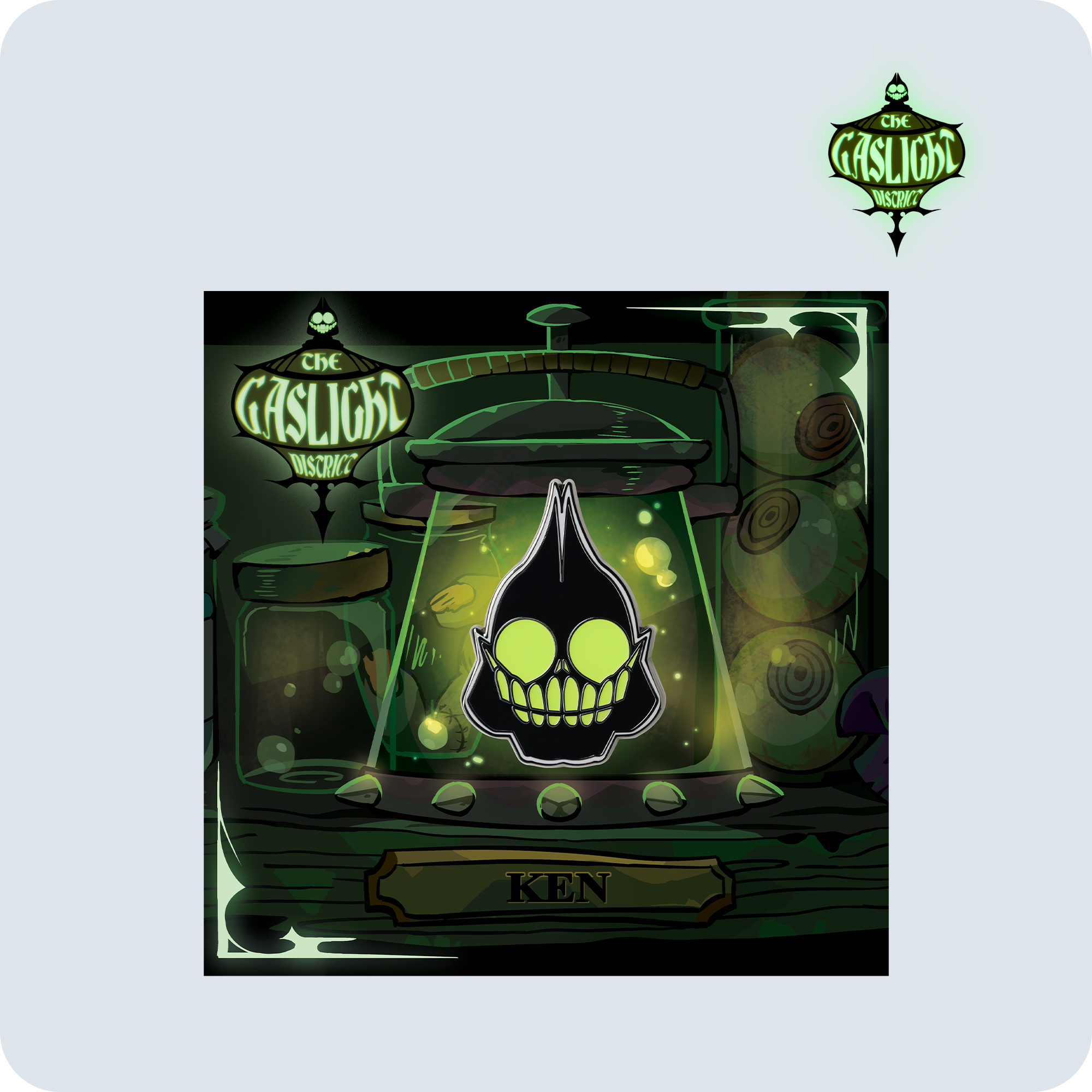 Glow in the Dark Ken Pin for Collectors | Smiling Dead Set
