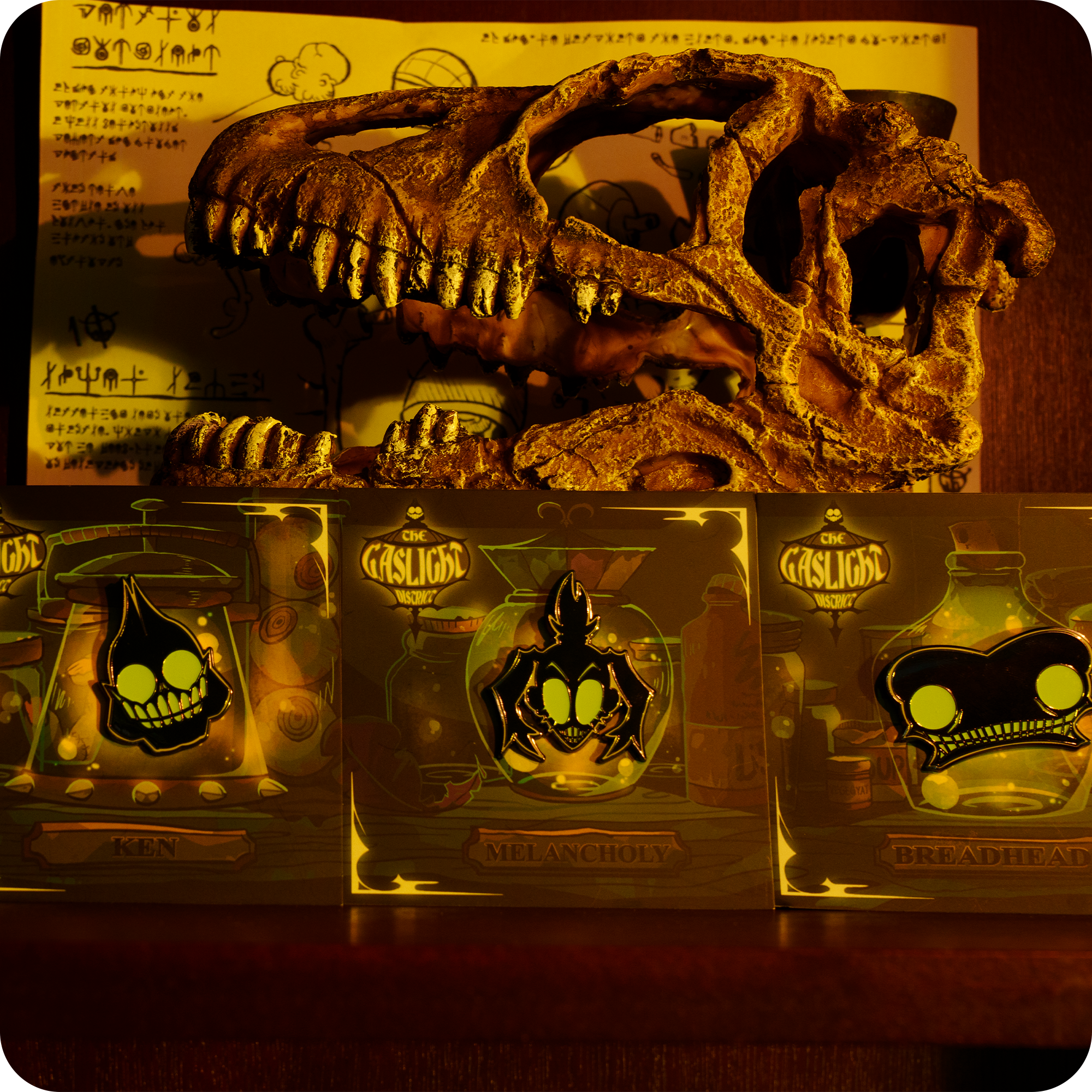Glow in the Dark Mel Pin | Smiling Dead Collection | Enamel & Zinc Alloy