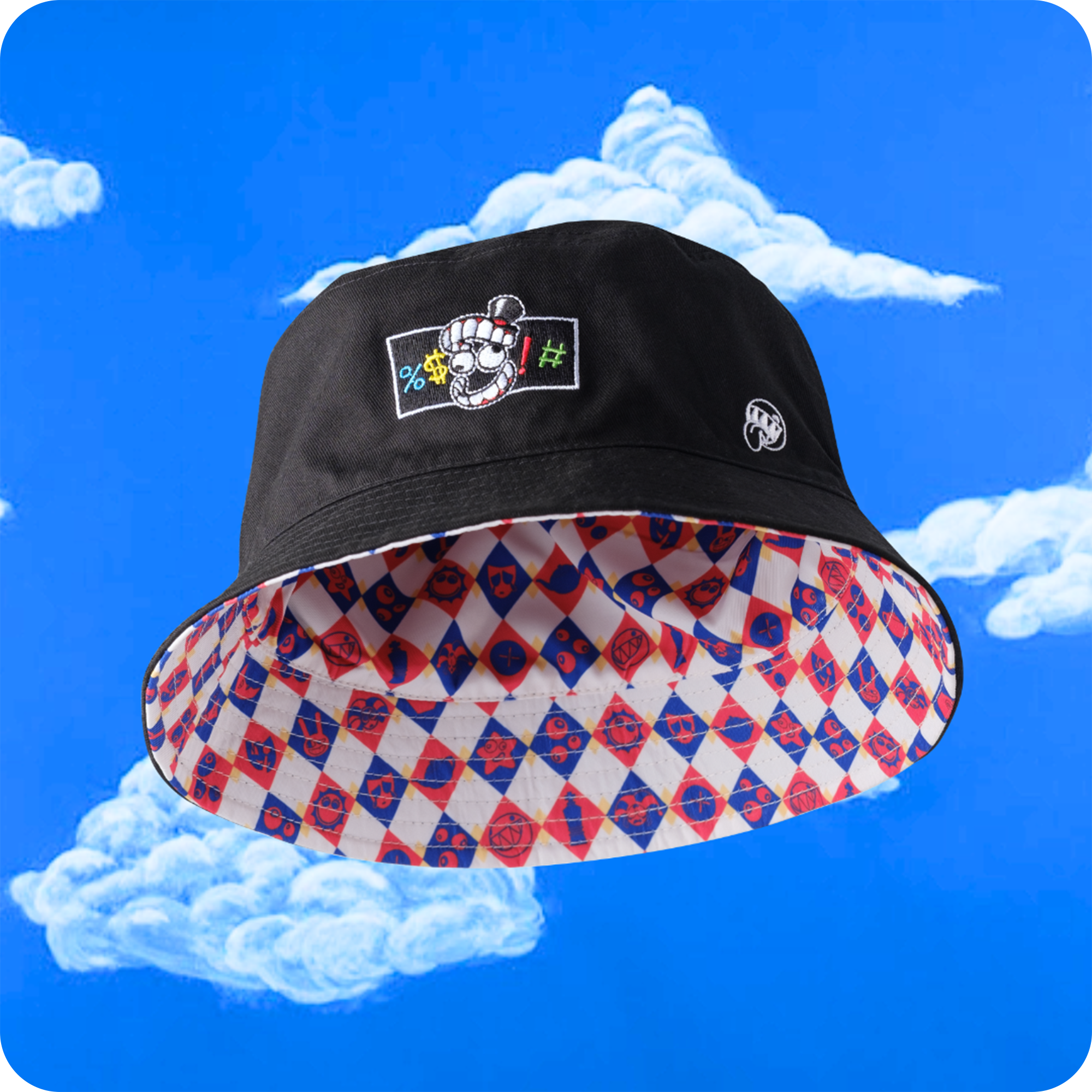 Reversible Bucket Hat for Men & Women | Digital Circus Cotton Blend