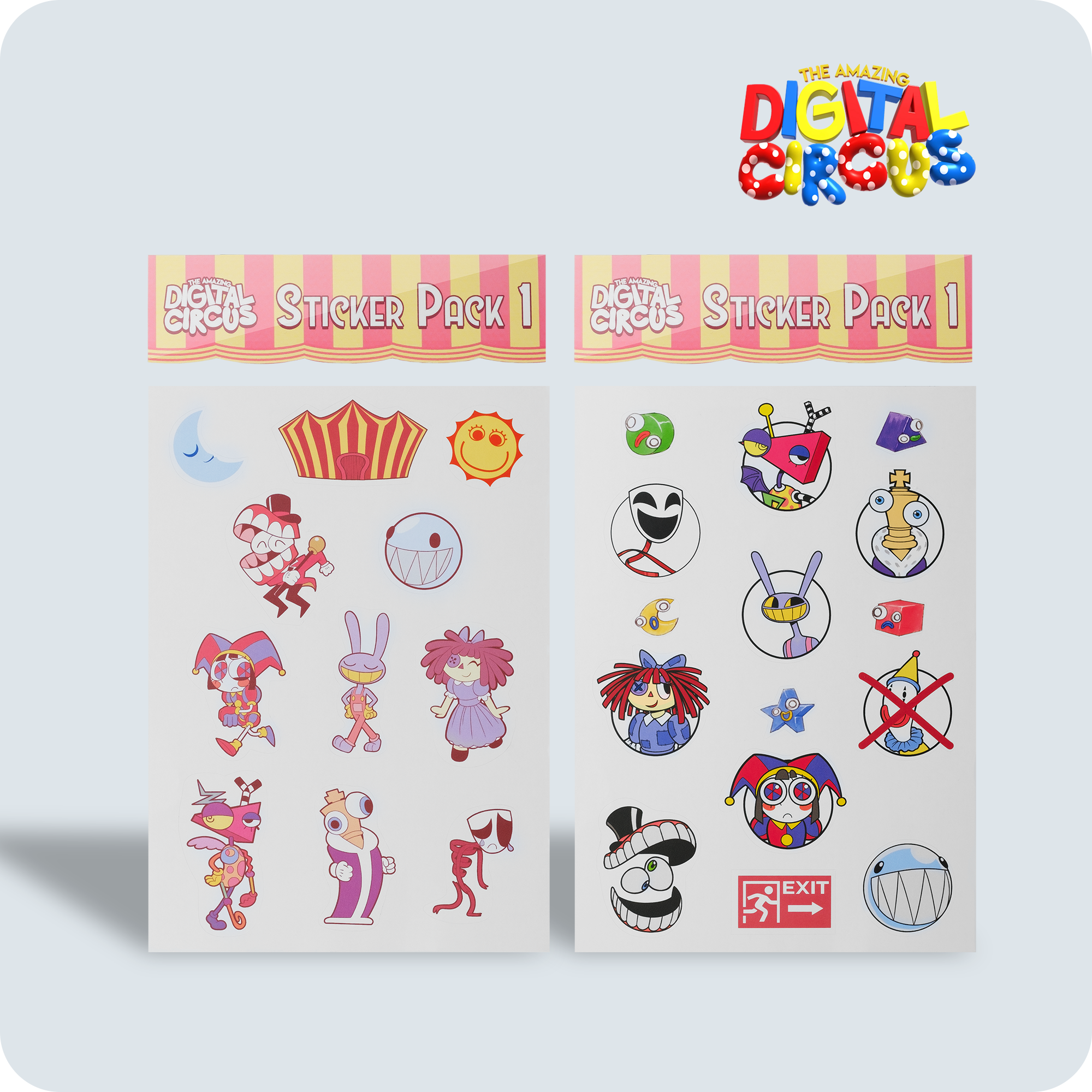 Digital Circus Sticker Pack for Phones & Laptops | Matte Finish