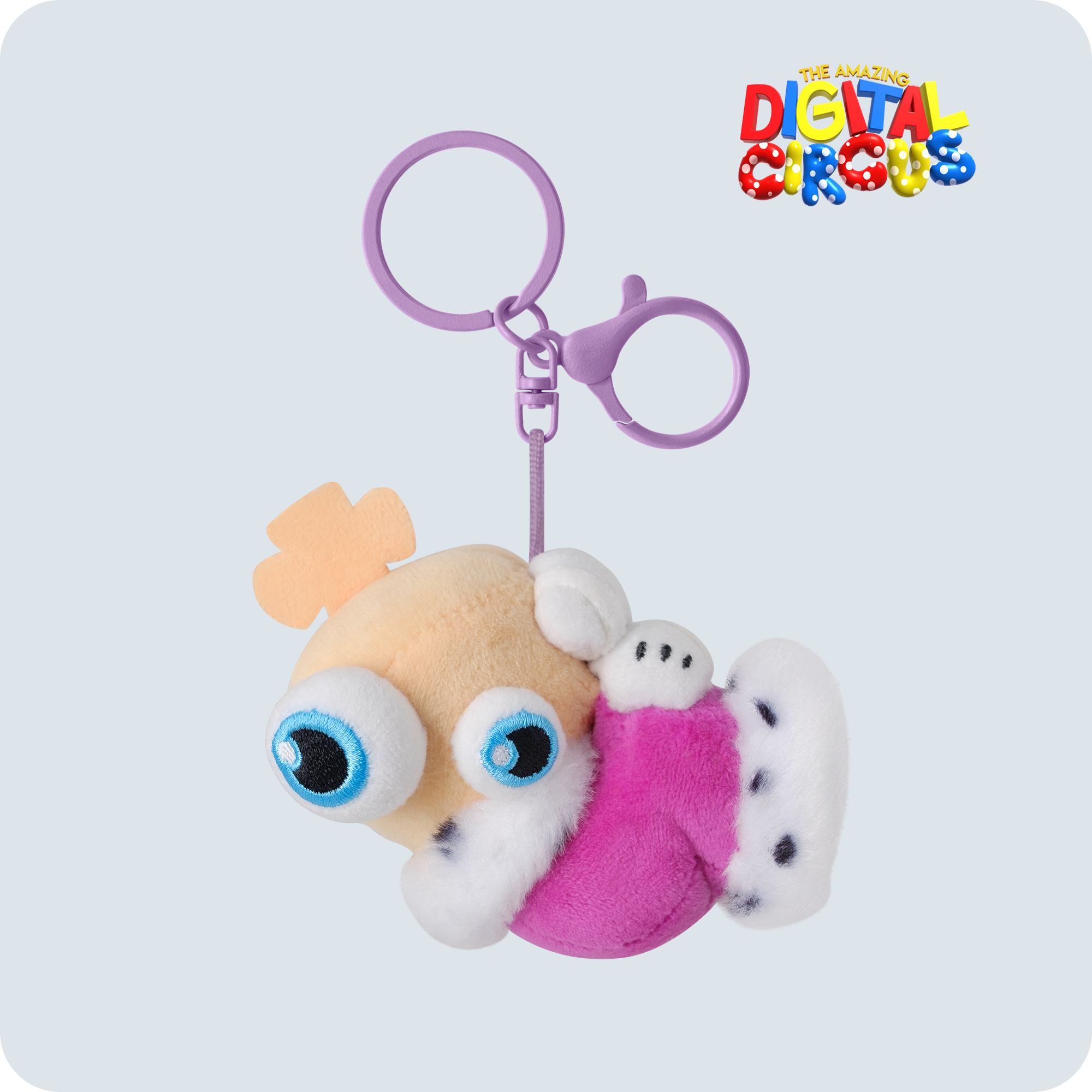 Cute Keychain Plush Toy with Zinc Alloy Chain | Mosspuppie Design